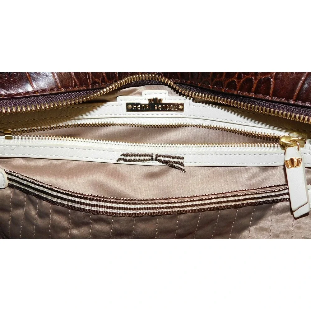 Henri‎ Bendel Snake Embossed Leather Satchel Bag